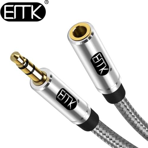 EMK 3.5 Audio extension cable male to female Jack aux wire extend 3.5mm jack cable 0.5m 2m 3m aux Extender Cord for car speaker