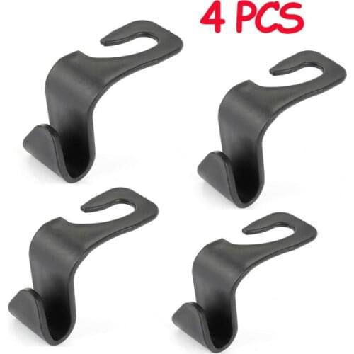 4pcs Universal Car Headrest Back Seat Hook Seat Hanger Vehicle Organizer Holder For Handbags Purse Organizer Storage Car Hook