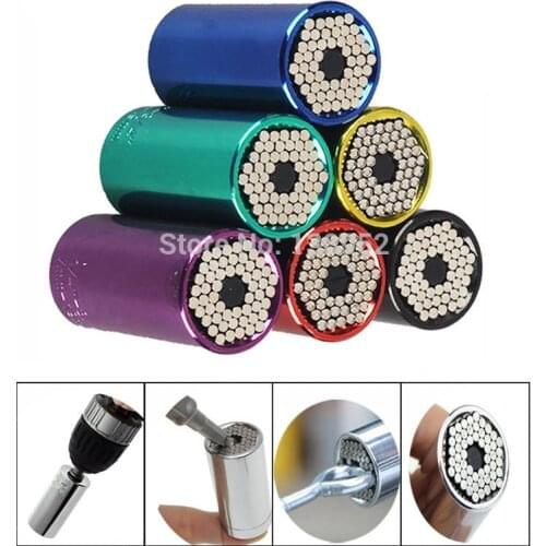 Universal Torque Ratchet Wrench Head Set 7-19mm colorful Socket Wrench Screwdriver Adapter Torques Magic Grip Spanner Hand Tools