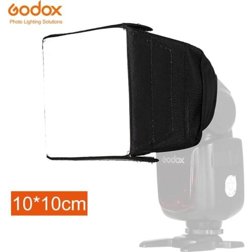 Godox 10x10cm Universal Collapsible Mini Flash Diffuser Softbox for Godox Canon Nikon Sony Fuji Flash