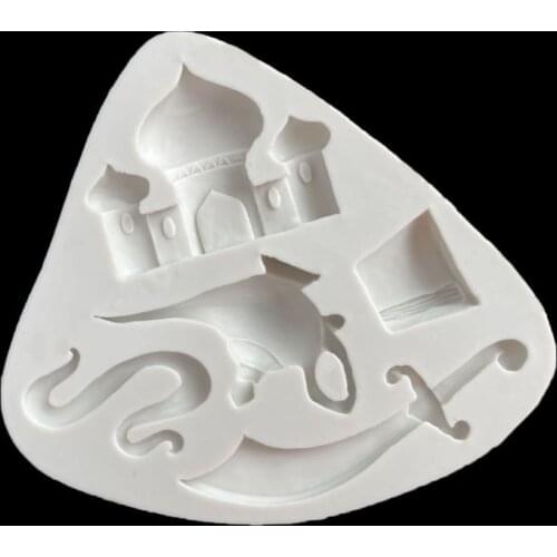 Magic Lamp Turn Sugar Cake Handmade Chocolate Mold Teapot Castle Chocolate Mold 15-1145