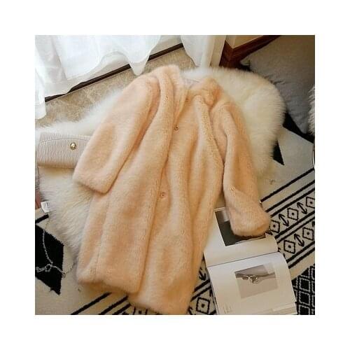 2019 New Style High-end Fashion Women Faux Fur Coat S74