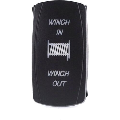 1Pc 12-24V 7Pin Marine Switch Car Boat RV Truck Rocker Switch Truck SPST Switch ON-OFF-ON with Blue LED Light Modified switch