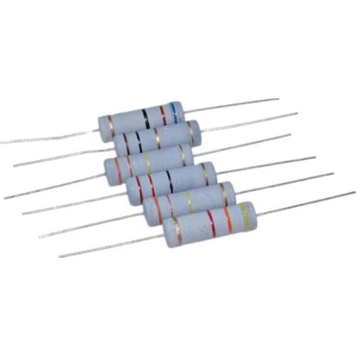 10pcs 5W 5% Carbon Film resistor 1R ~ 1M 2.2R 10R 22R 47R 51R 100R 150R 470R 1K 4.7K 10K 47K 1 2.2 10 22 47 51 100 150 470 ohm