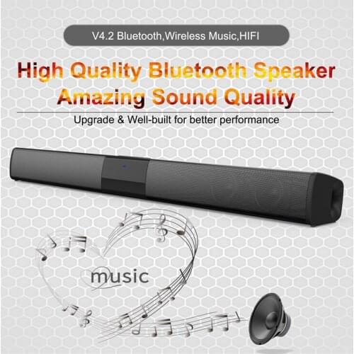 Wireless Soundbar Bluetooth Speaker Stereo TV Speaker Home Surround SoundBar for PC Theater TV