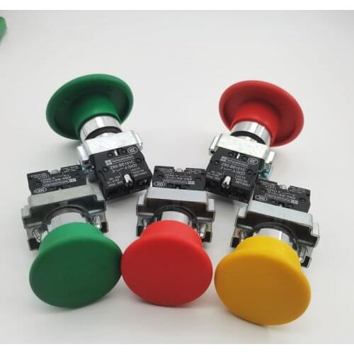 Xb2-bc31 Xb2-bc42 22mm Mushroom Head Push Button Switch Momentary Self-Reset 10A/660V