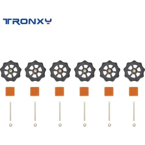 TRONXY 3D Printer Leveling Parts Heat Bed Silicone Solid MountsUpgrade Alloy M3 Hand Twist Leveling Nuts Set Fit