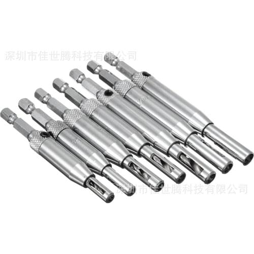 Door and Window Hinge Hinge Hole Opener Woodworking Hole Punch Hexagonal Drill Bit Positioning Abnormal Drilling 4pc 7pc 8pc