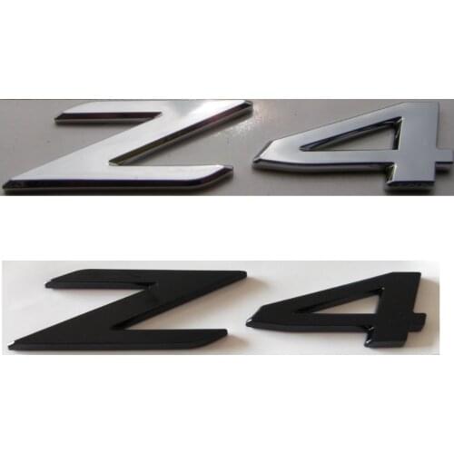 Chrome Black Letters Word Z 4 Car Trunk Number Badge Emblem BMW E89 E86 E85 Z4 Emblems Sticker