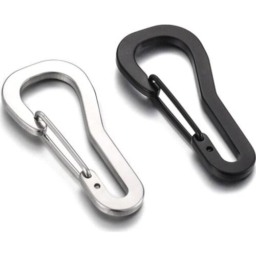 EDC Tool Stainless Steel Keychain Carabiner Clip Snap Hook Hanging Buckle Key chain Holder Outdoor Climbing tools