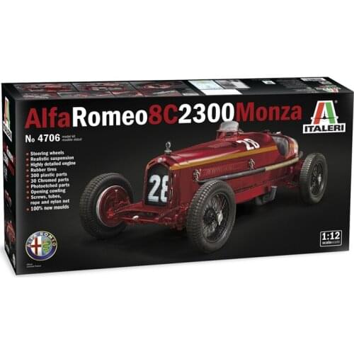 ITALERI Kit 1/12 Alfa Romeo 8C 2300 Monza dorsal #28 Tazio Nuvolari FORMULA 1