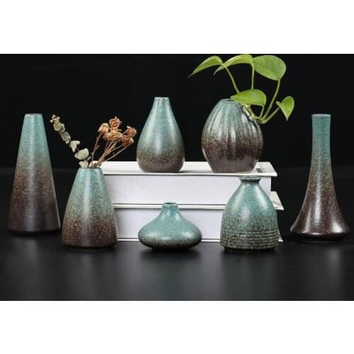 New Ceramic Vase Small Mouth Flower Home Decoration Ornaments Modern Minimalist Living Room Dry And Fresh Flowers