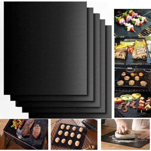 Barbecue 40 * 33cm Non-stick Barbecue Mat High Temperature Cooking Sheets Placemat Reusable Lined Food Grade Kitchen Gadget Oven