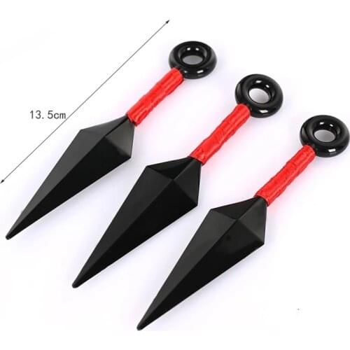 Hot 3pcs Ninja Uchiha Sasuke Hatake Kakashi Akatsuki Pain Kunai Shuriken Anime Cosplay Accessories Props Weapons Halloween Gifts