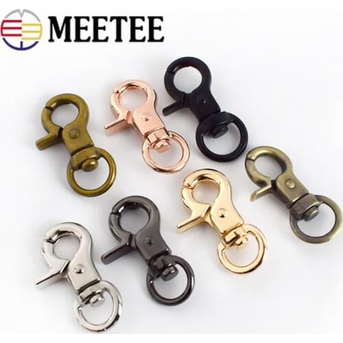 10/30/50pcs 10mm Metal Buckles For Bag Cat Dog Collar Webbings Lobster Clasps Swivel Snap Hooks Backpacks DIY Accessories H4-1