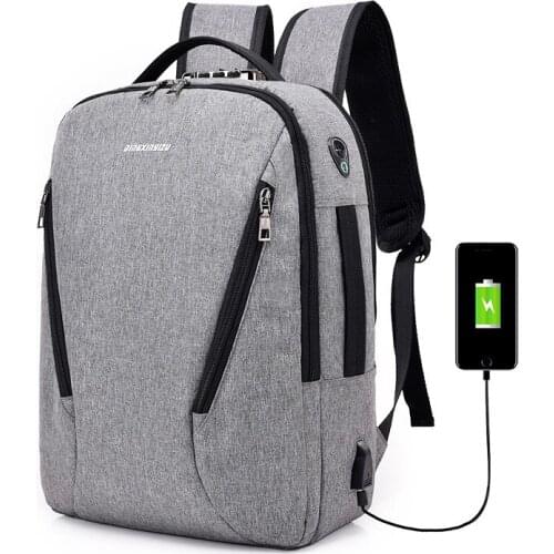 Multifunction USB charging Password lock anti-theft Laptop backpack men mochilas hombre bagpack business casual travel backpack