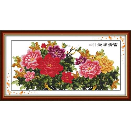 Treasures fill the home cross stitch kit flower 18ct 14ct 11ct count printed canvas stitching embroidery DIY handmade needlework