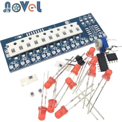 NE555 CD4017 Running LED Flow Light Electronic Production Suite Control Board Module Capacitor Oscillator Clock Siganal DIY Kit
