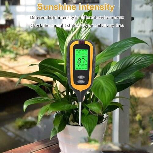 New Soil pH Tester 3/4 in 1 PH Light Moisture Acidity Tester Soil Tester Moisture Meter Plant Soil Tester Kit for Flowers