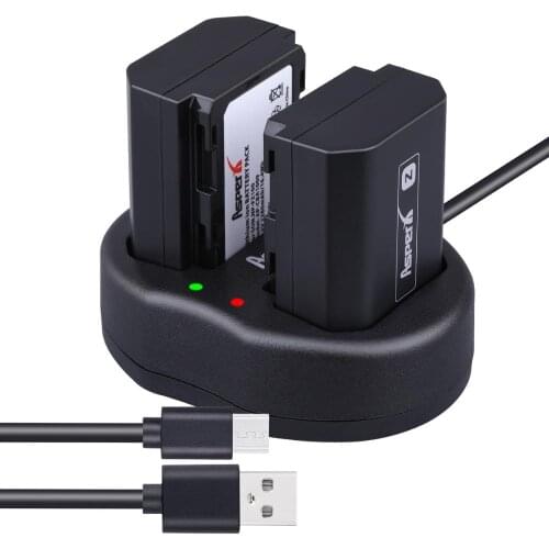 2Pcs 2280mAh NP-FZ100 NPFZ100 NP FZ100 Batteries + Dual USB Charger for Sony BC-QZ1 Alpha 9 9R A9R 9S ILCE-9 A7R A7 III ILCE-7M3