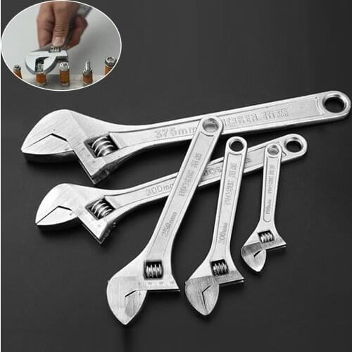 Adjustable Wrench 6" 8" 10" 12" 15" Enlarge Open Monkey Wrench Multifunction Spanner Universal Pipe Wrench Repair Tools
