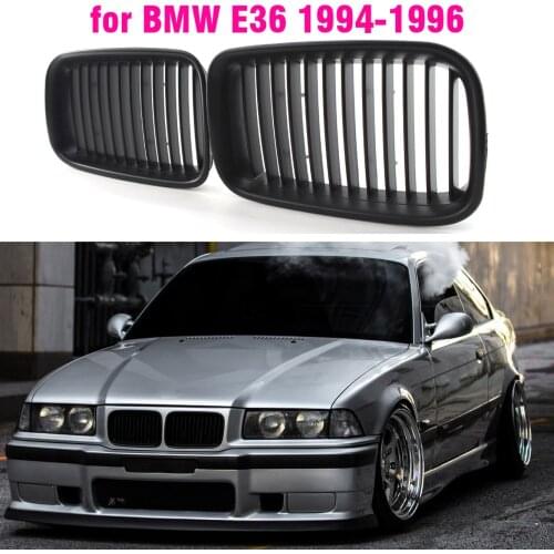 Black Grille ABS Front Replacement Hood Kidney Grill For BMW E36 1994 1995 1996 318i 323i 325i 320i 328i