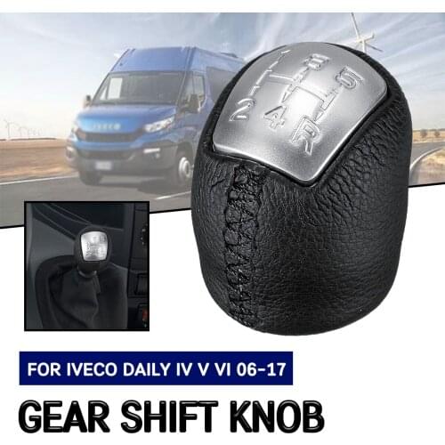 For IVECO DAILY IV V VI 2006 2007 2008 2009-2017 Car 5/6 Speed Gear Shift Knob Manual Gear Lever Shifter Gaitor