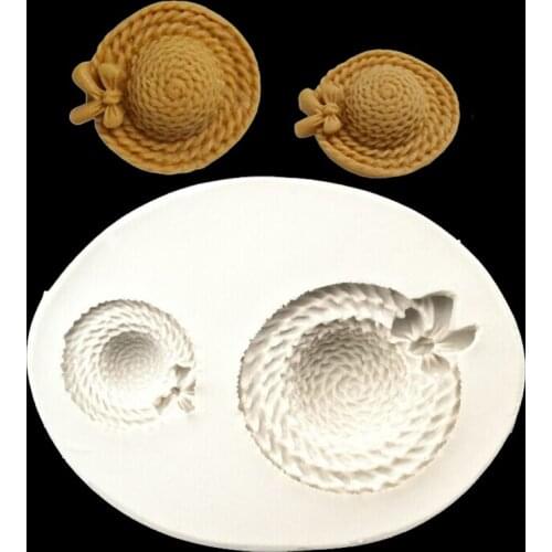 Straw Hat Silicone Sugarcraft Mould, Fondant Cake Decorating Tools