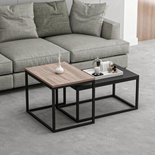 Modern Minar Leka Metal Leg Modern Center table-Kaman/Black coffee table table basse