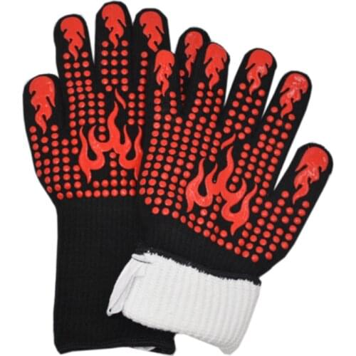 Heat-Resistant Gloves Soft Non-Slip Washable Convenient Waist Guard Absorption Easy to Wear Suit for BBQ Kitchen GQ