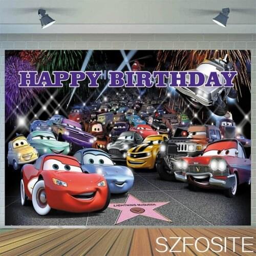 Cartoon Happy Train Racing Buddy Party Backdrop Boy Birthday Room Decoration Photography Photo Children Custom Vinyl Background