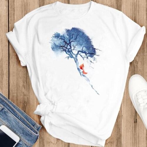 Women Sweet Cartoon Cute Animal 90s Cute Clothing Fashion Summer Lovely Clothes Print Short Sleeve Tops Tees Tshirt T-Shirt