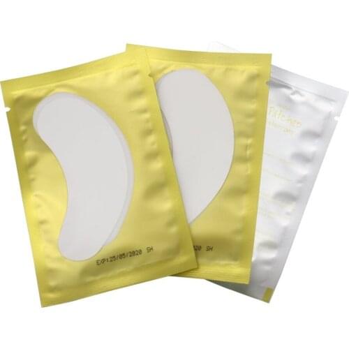 Hot Sale 50 Pairs Women Eyelash Extension Under Eye Gel Pads Patches Eye Lash Paper Stickers Patches Application Makeup Tools