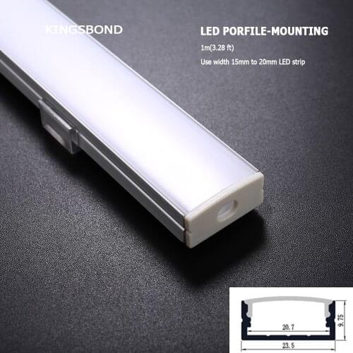 10pcs*1meter u type 10mm deep aluminum LED profile for ceiling led aluminium slot for Double row led strip light