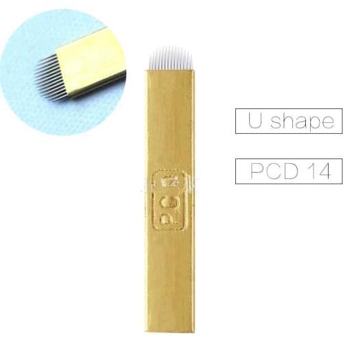 100pcs 14 U needles Circular arc needle blade Manual tattoo pens needle blade microblading needle blade