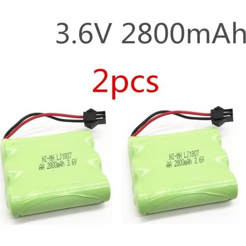 2pcs 3.6v Battery 2800mah Ni-mh Bateria 3.6v Nimh Battery Pilas Recargables 3.6v Pack Aa Size Ni Mh For Rc Car Toy Tools Model