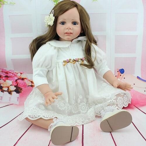 24 Inches Reborn Toddler Doll Realistic Collection Dolls for Babies Playmate Toys Accompany Sleeping Toys Birthday Presents