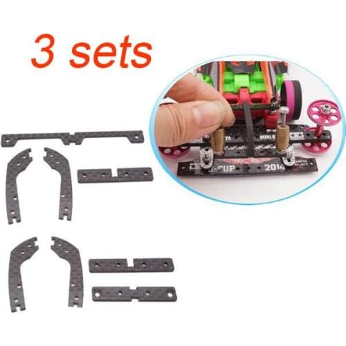 3 Sets 1.5mm Carbon Fiber Rear Lantern Mass Damper Hanger Tail Swing Parts For MS Chassis Tamiya Mini 4WD Racing Car Model