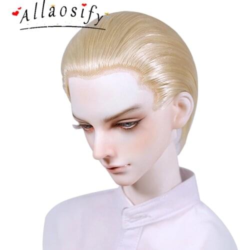 Allaosify Bjd Doll Milk Silk Imitation Mohair 1/3 Uncle Bjd Wig Super Soft Silk Fake Hair
