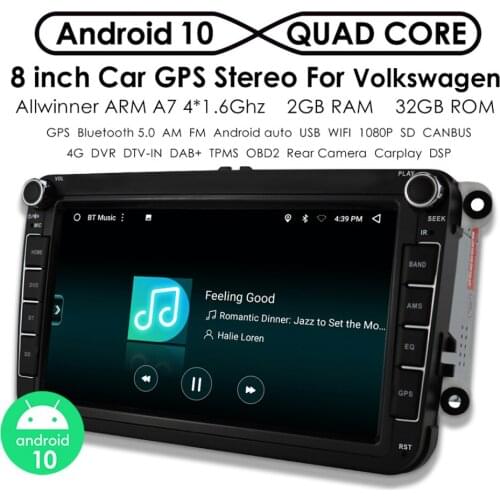 Android 10 Car Radios DVD Player GPS Multimedia For VW/Volkswagen/Golf/Passat/b7/b6/Skoda/Seat/Octavia/Polo/Tiguan 8"RDS DVR DSP