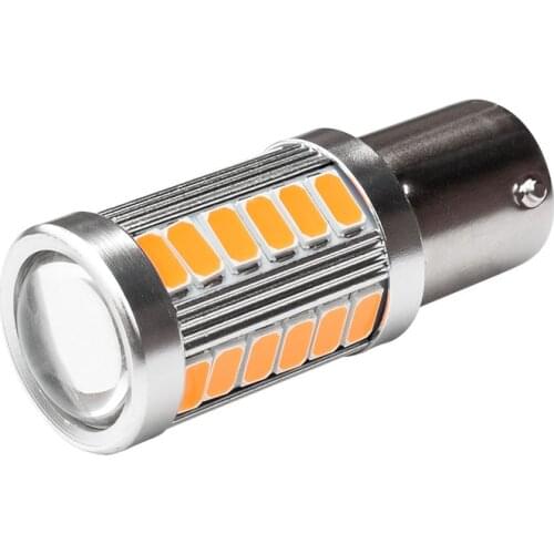 100pcs 1156PY 7507 PY21W BAU15S 33 SMD 5630 5730 LED Car Rear Direction Indicator Auto Front Turn Signals Light Amber Yellow