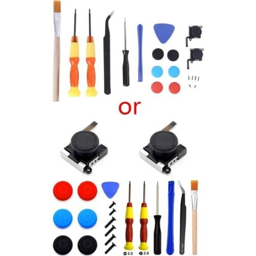 Joystick Analog Stick Replacement Parts for Switch Lite Controller Repair Kit Thumb Buckles Screwdriver Thumbstick Grip Pry