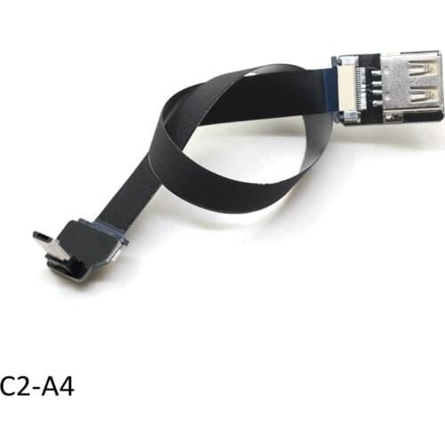 FPV Monitor Standard USB Type-C Super Flat flexible FPC Charging Cable USB 2.0 female USB-C Micro USB Ribbon OTG Cable AV output