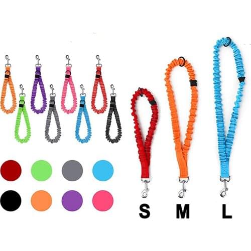 Elastic buffer One step Large Dog Leash collar Big Dog Lead Short Walking rope Explosion-proof for German Shepherd Labrador Dogs