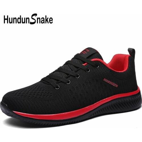 Hundunsnake Summer Mens Sneakers Men Running Shoes Sports Shoes Men Sport Shoes Breathable Chaussure Homme Black Footwear A-015