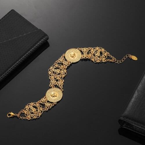 Islamic Arabia Middle East African Gifts No Faded Classic Men and Women Allah Bracelets Jewelry Gold Muslim Bracelets