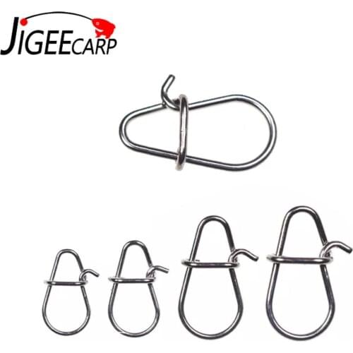 Jigeecarp Stainless Steel Carp Fishing Tackle Snap Lure Connector Fishing Fast Clip Snap Pesca Fishing Connect Tackle Accessory