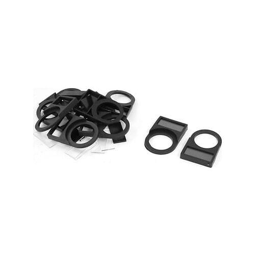 22mm Diameter Pushbutton Switch Black Plastic Notice Board Cover 10 Pcs