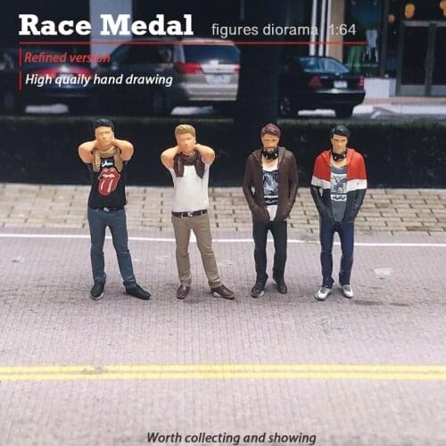 Race Medal 1:64 Macro trend boy tattoo skateboard cool and warm young people