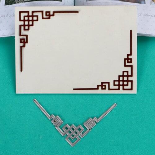 DUOFEN METAL CUTTING DIES Chinese corner frame stencil for DIY papercraft project Scrapbook 2019 New